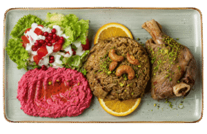 Maklube mit Fleisch